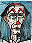 CLOWN ON A BLUE BACKGROUND