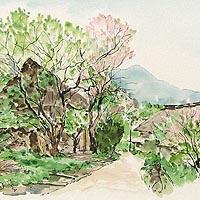 日本の民家 杏花村