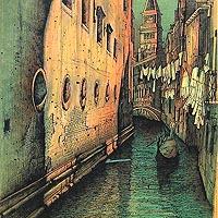 カルズー　「ベニス」 Jean Carzuu [Venice] Image size 38x28cm Original lithograph