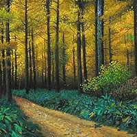 秋の山道