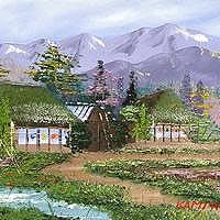 民家のある風景
