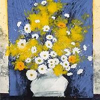 青いスクリーンを背に（武井政之）