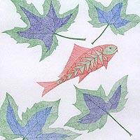 (魚と葉)