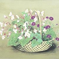 秋花図