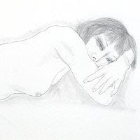 横になる裸婦1-5