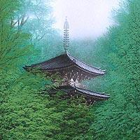 緑彩古塔