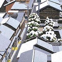 祇園・冬、斎藤清(タペストリー)2点セット