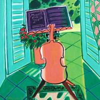 バイオリンのある音楽の部屋