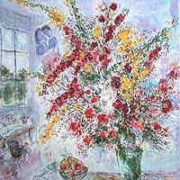 bouquet de genets et pommes(リンゴと花束)