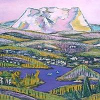 野尻湖と妙高山
