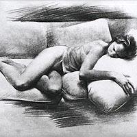 Girl Lying on counch