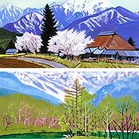 穂高の春、常念の春2点セット