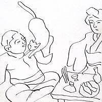 猫と庄造と二人のをんな(挿絵原画)