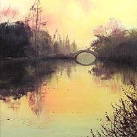 悳 俊彦さんの絵 橋 油彩画 日本最級 悳 俊彦さんの絵 橋 油彩画（悳 俊彦 いさおとしひこ
