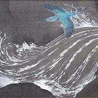 渓流を飛ぶ