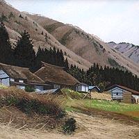 早春の里(長野県大町市)