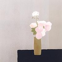 黒とグレーの床の間