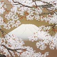 桜花霞富士