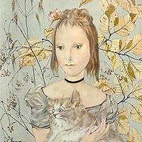 猫を抱く少女