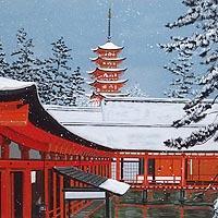 雪の厳島神社