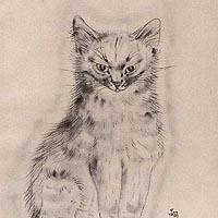 「メッサリーナ」猫の本より（藤田嗣治）