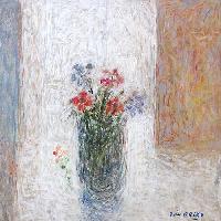 窓辺の花（蛯子善悦）